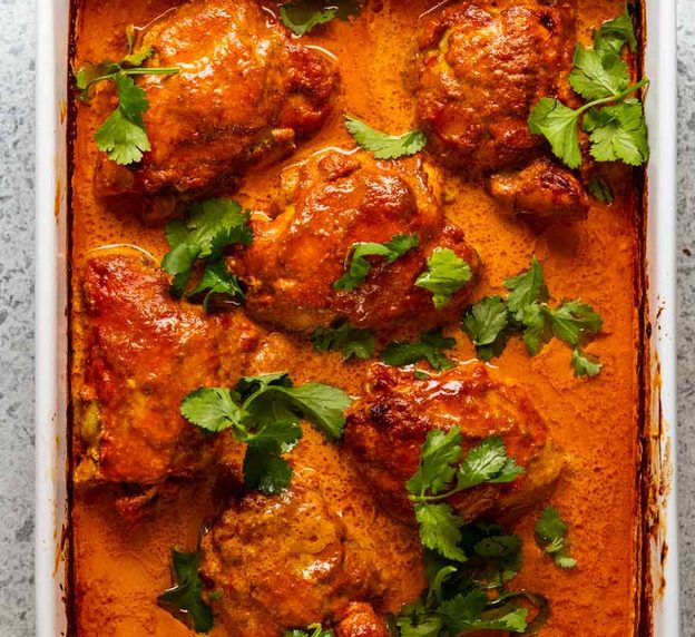 Freshly made One-pan Baked Butter Chicken